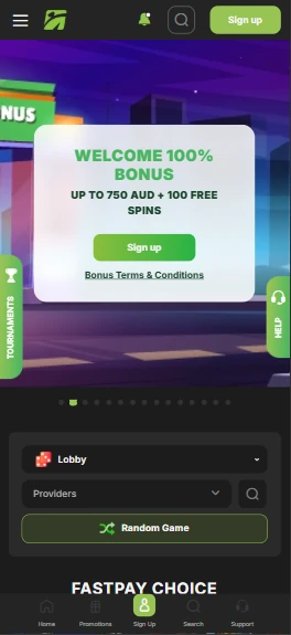 Fastpay Casino on a mobile screen